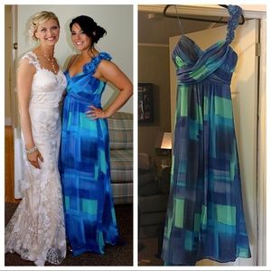 Betsy and Adam color block gown